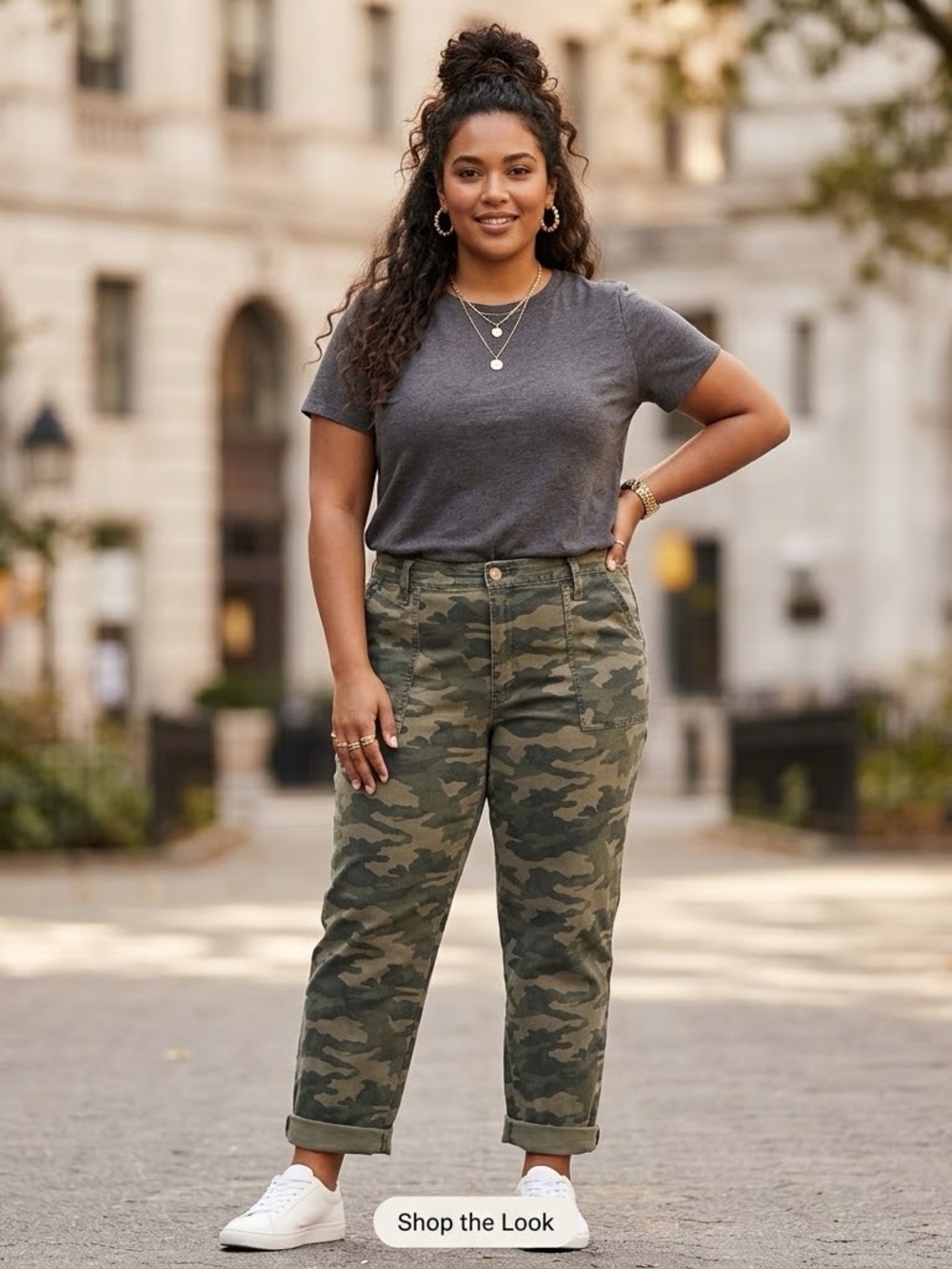 Universal Thread Olive Camo Boyfriend Jeans